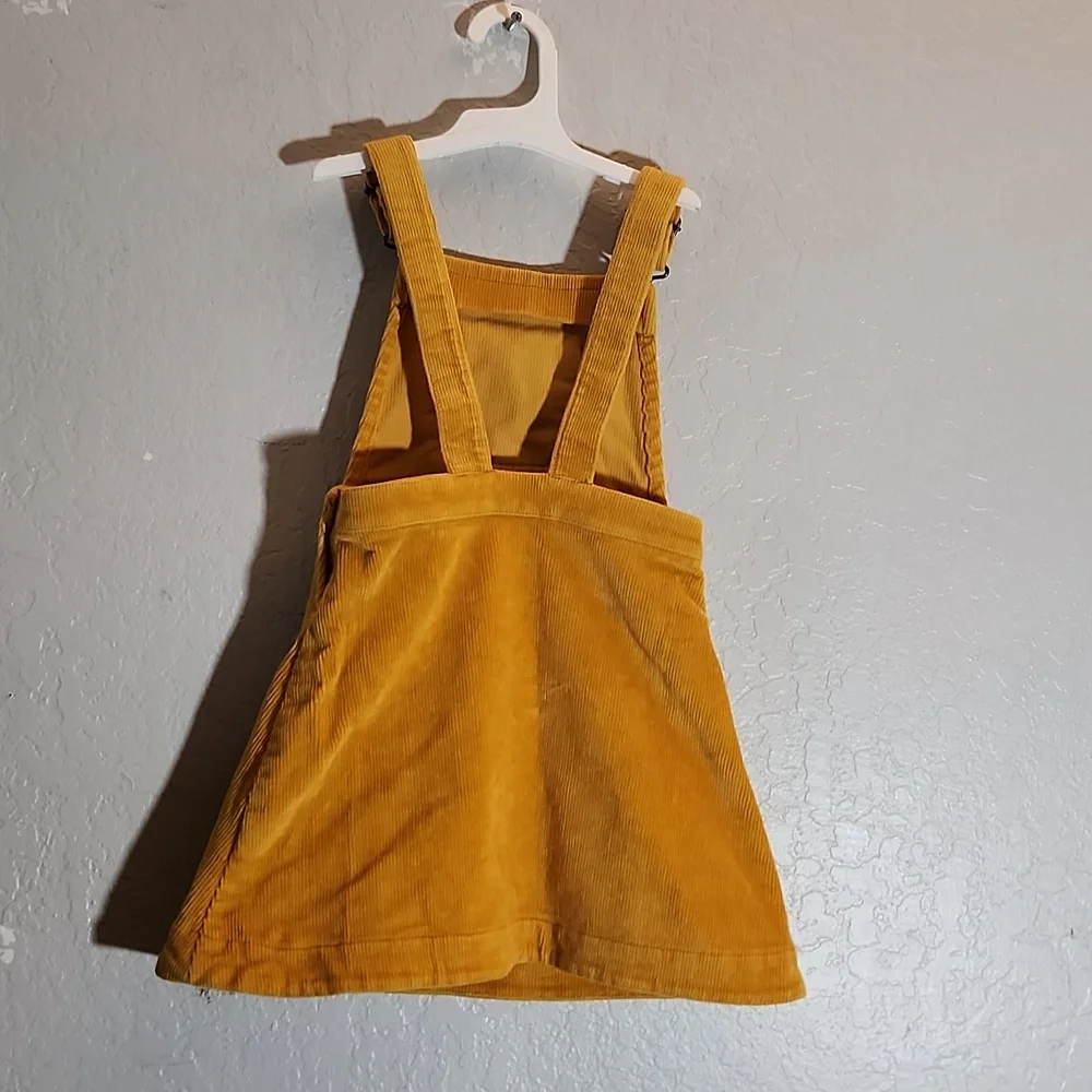 HANNA ANDERSONKids Mustard Corduroy Overalls Dress Set W Diaper Cover 3T